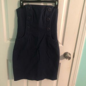 Lilly Pulitzer strapless dress size 2 navy blue